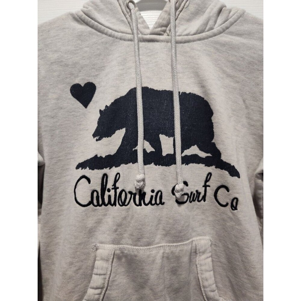 Cali Love Heritage Women’s Cali Surf Co Heather Gray Pullover Hoodie Size MEDIUM - Picture 2 of 8